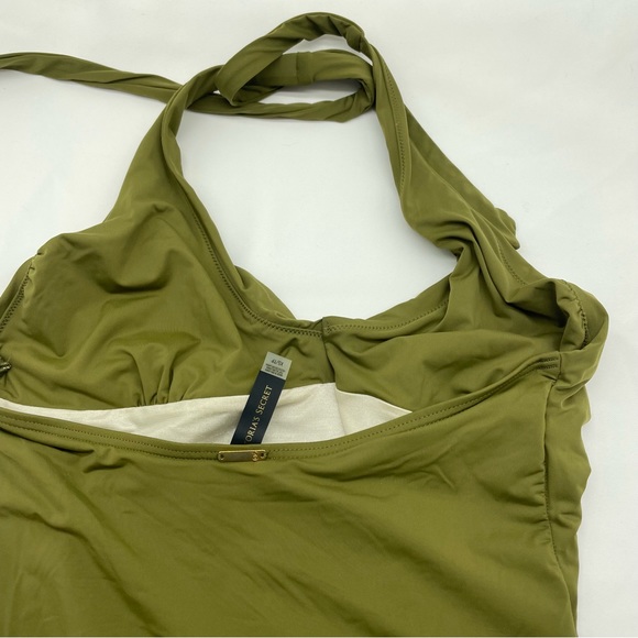 XS Victoria's Secret One Piece Halter Swimsuit Extra Small Olive Green - Picture 7 of 9